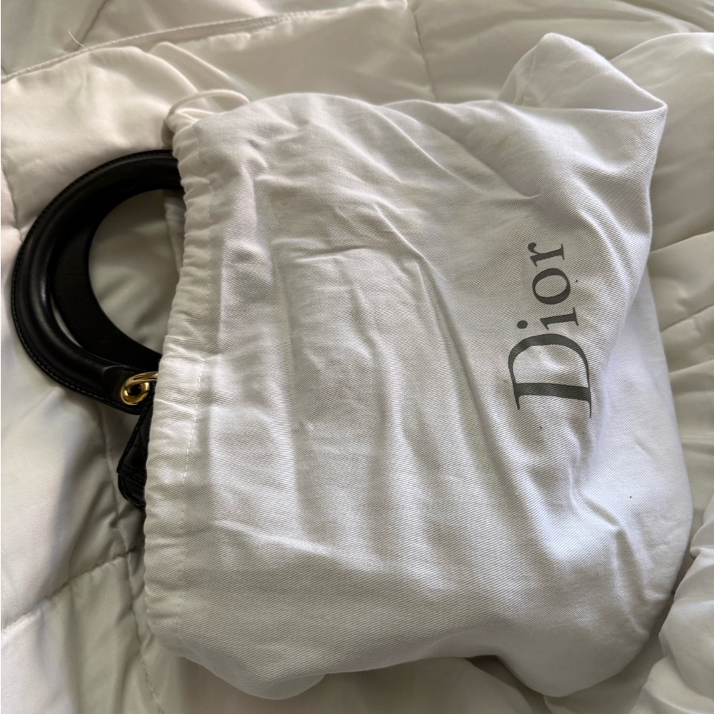 Dior Black Quilted Mini Lady Bag with Gold Hardware - Picture 3 of 16
